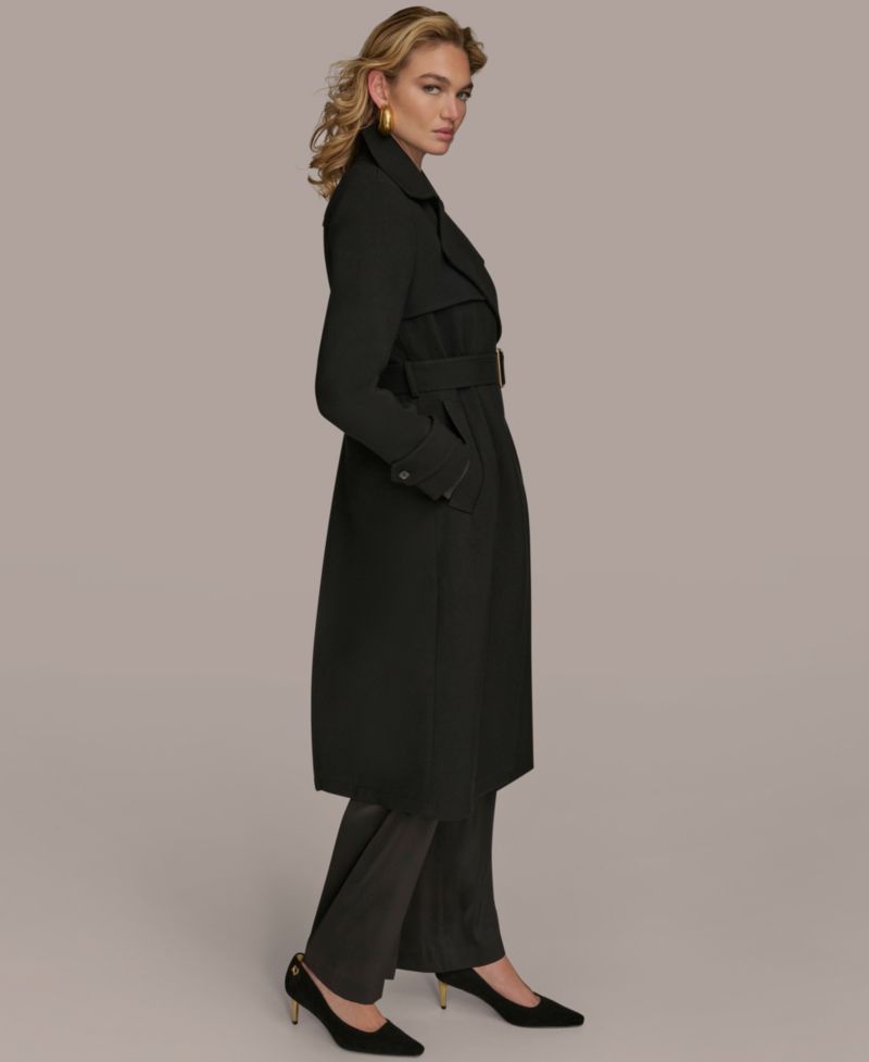 Women's Belted Notched-Collar Trench Coat