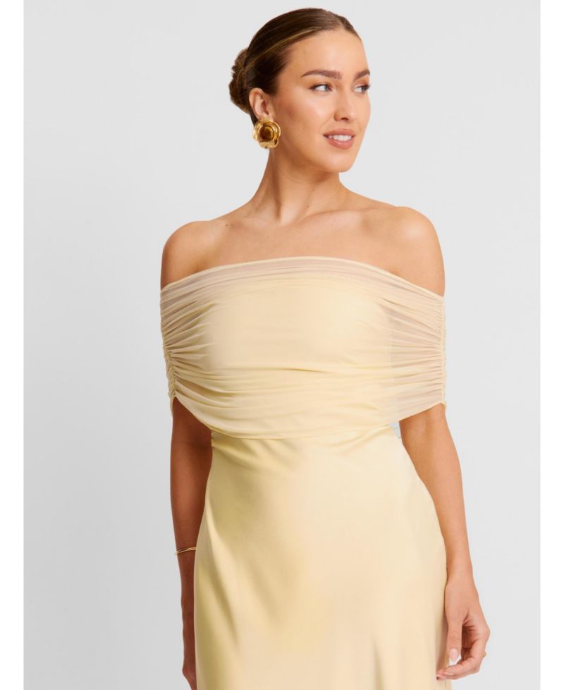 Women's Bardot Satin Maxi Dress