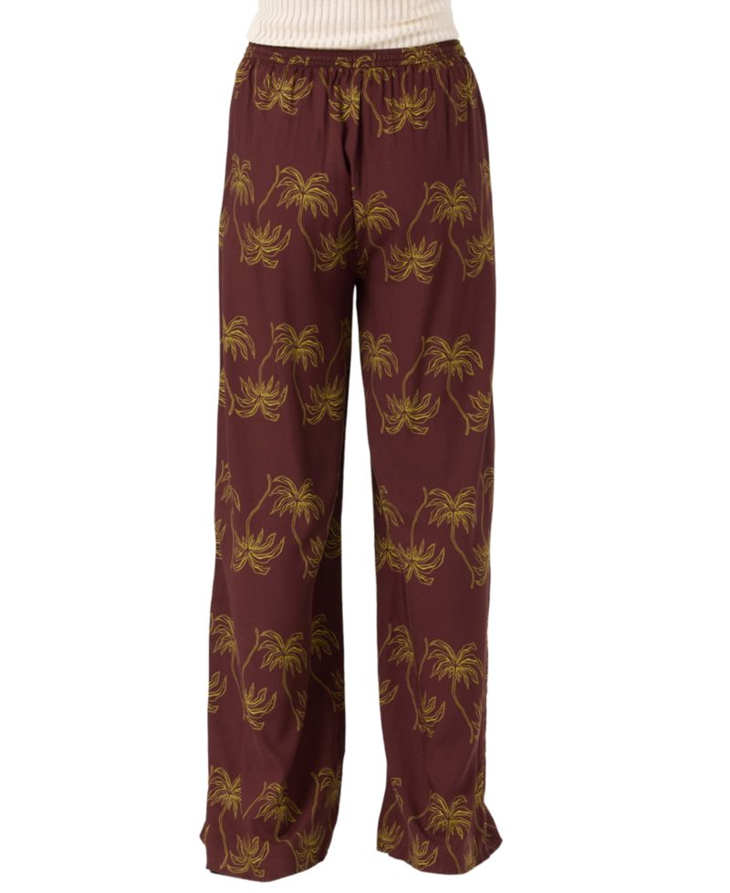 Women's Rosalie Palm Stripe Pull-On Pants
