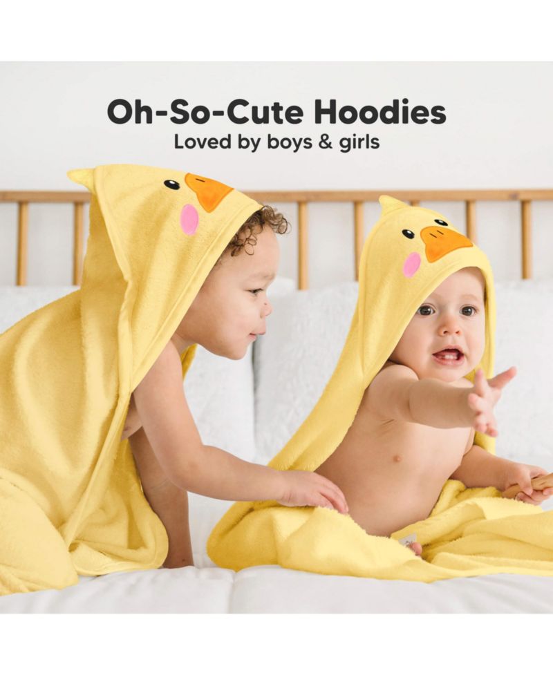 Cuddle Baby Hooded Towel, 2-Pack Baby Bath Towel for Newborn, Large Hooded Baby Towels with Hood, Soft Absorbent