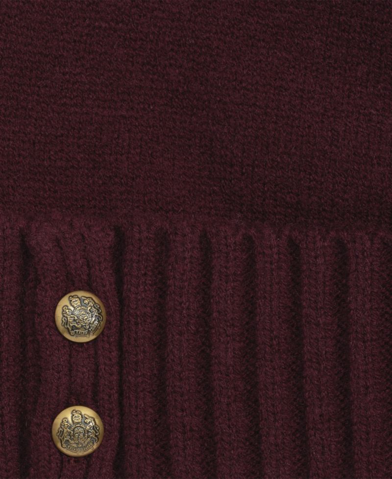 Crest Knit Beanie Hat