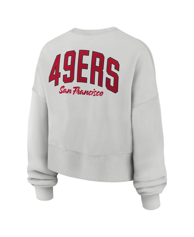 Women's Gray San Francisco 49ers Oversized Primetime Phoenix Fleece Sweatshirt