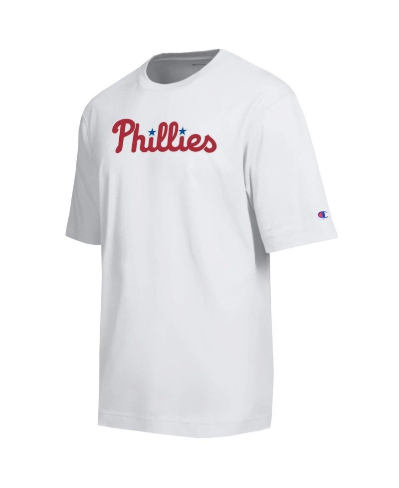 Men's White Philadelphia Phillies All Star Arched Chenille Wordmark T-Shirt