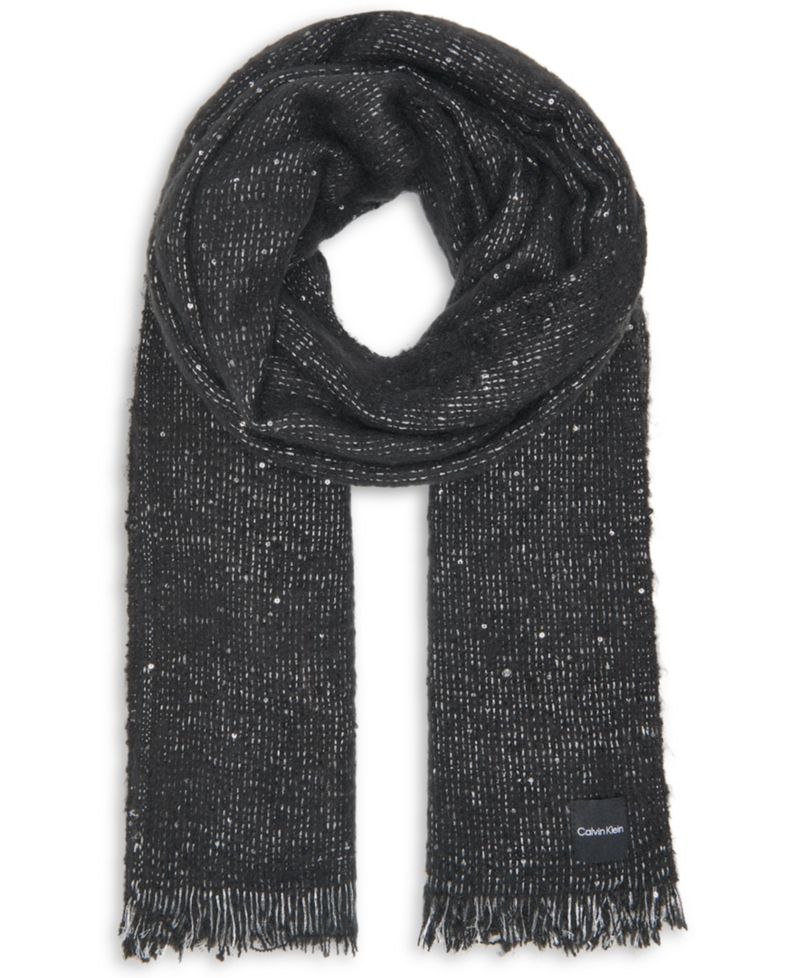 Women's Fluffy Sequin Blanket Scarf
