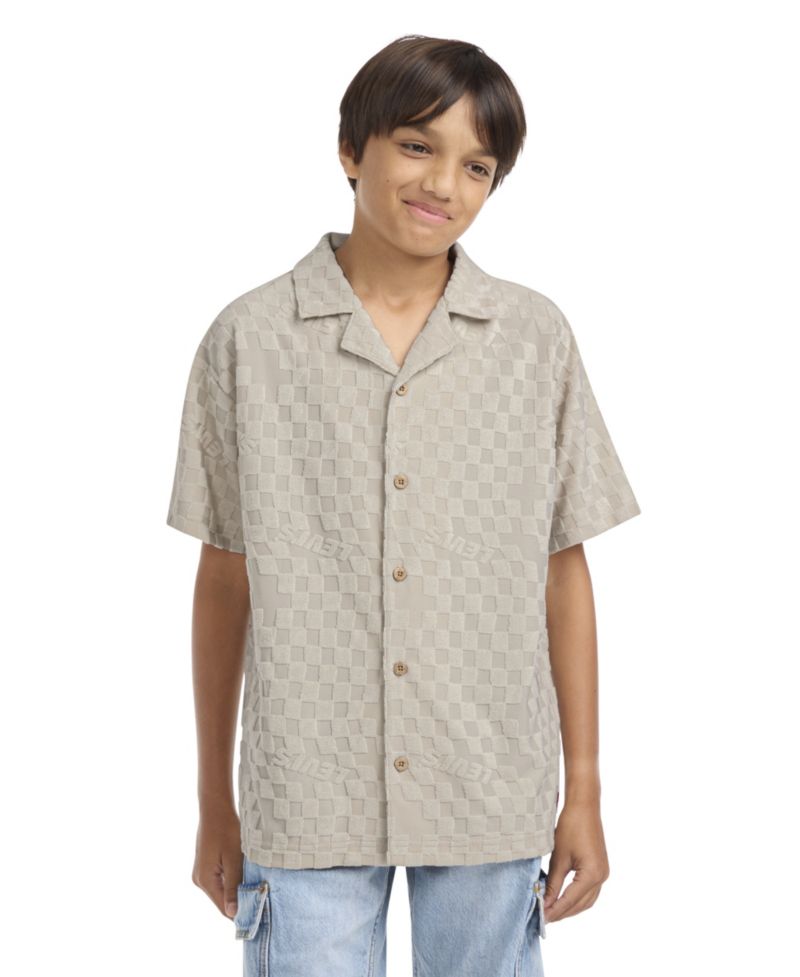 Boys' 8-20 Knit Camp Short-Sleeve Shirt