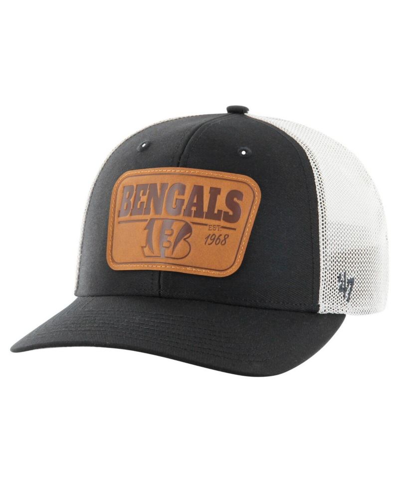 Men's Black/White Cincinnati Bengals Thrash Trophy Flex Hat