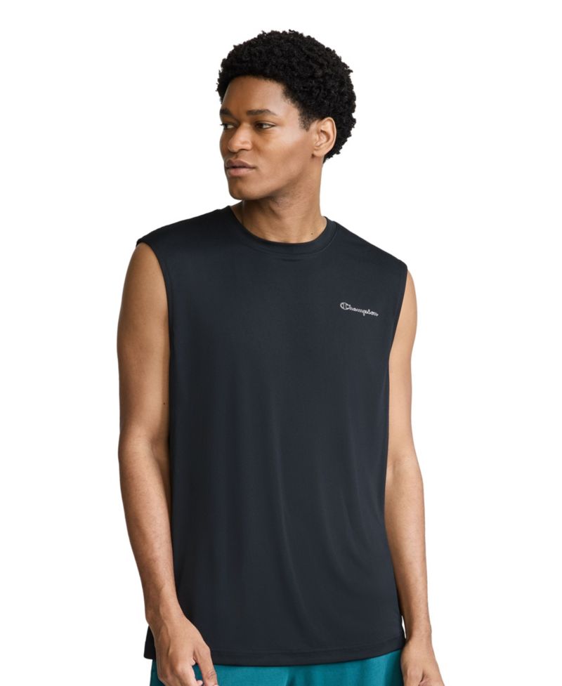 Men's Script Sport Muscle Crewneck Tank Top