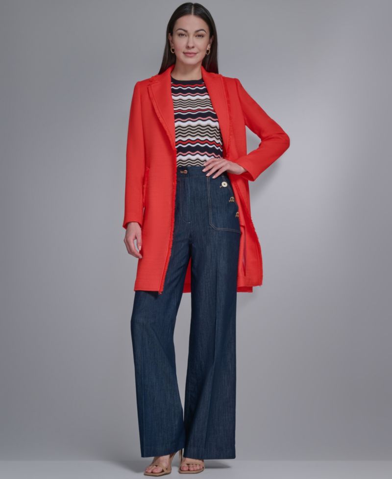 Women's Open-Front Fringe Topper Jacket