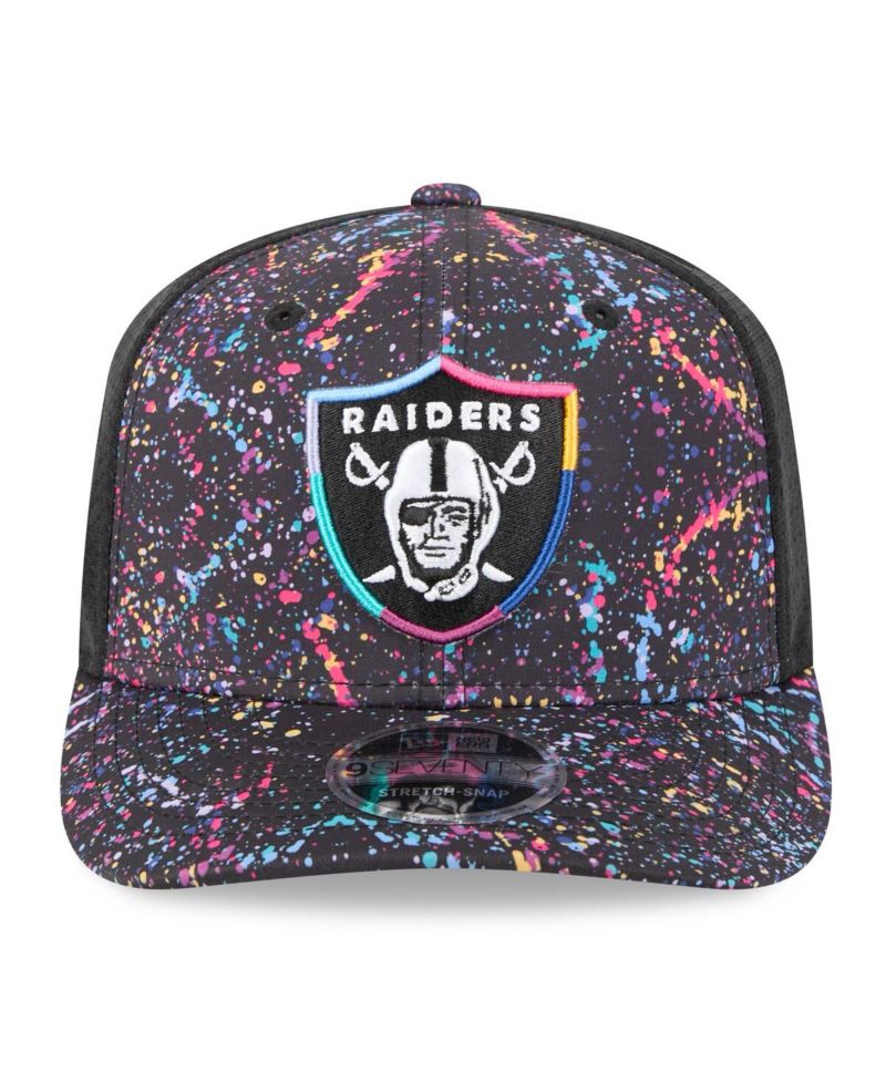Men's Black Las Vegas Raiders 2025 NFL Crucial Catch 9SEVENTY Adjustable Hat