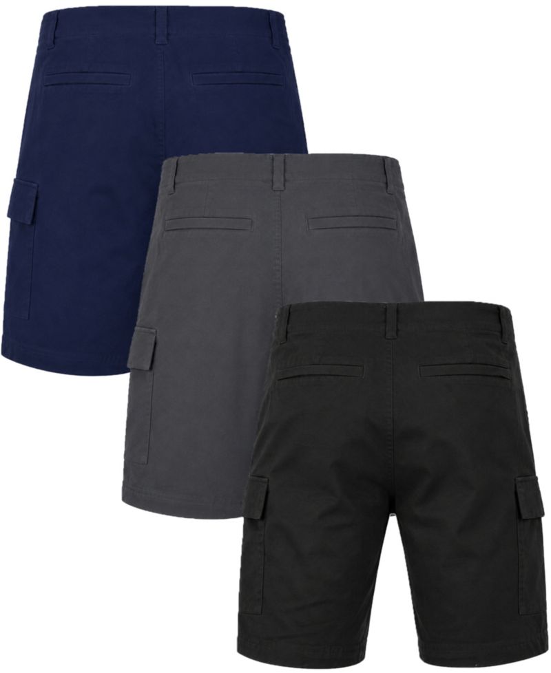 Men's Super Stretch Cargo Shorts, 3-Pack