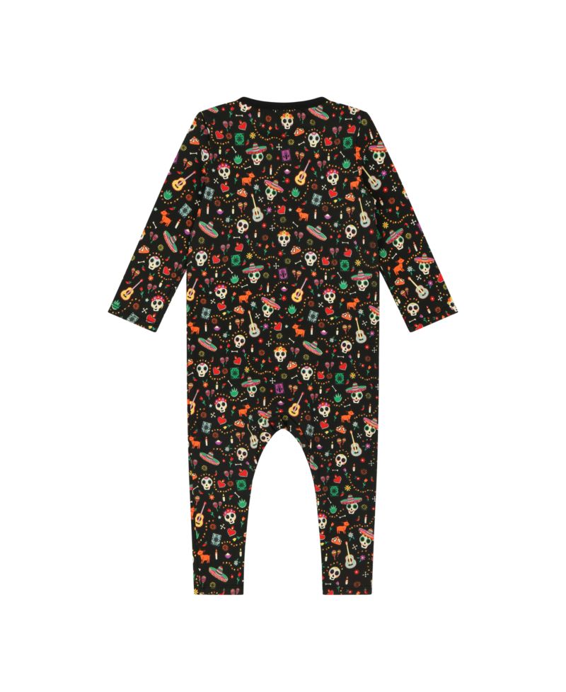 Baby Kangaroo Pocket Romper - Dia de los Muertos