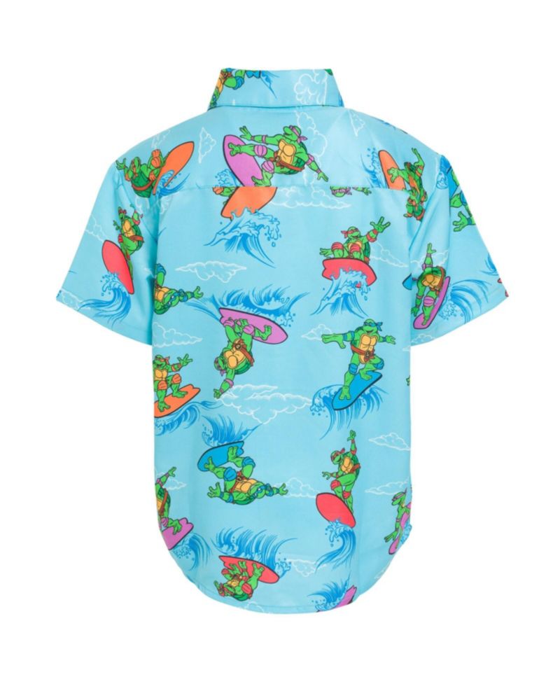 Little Boys Leonardo Michelangelo Raphael Hawaiian Button Down Shirt to