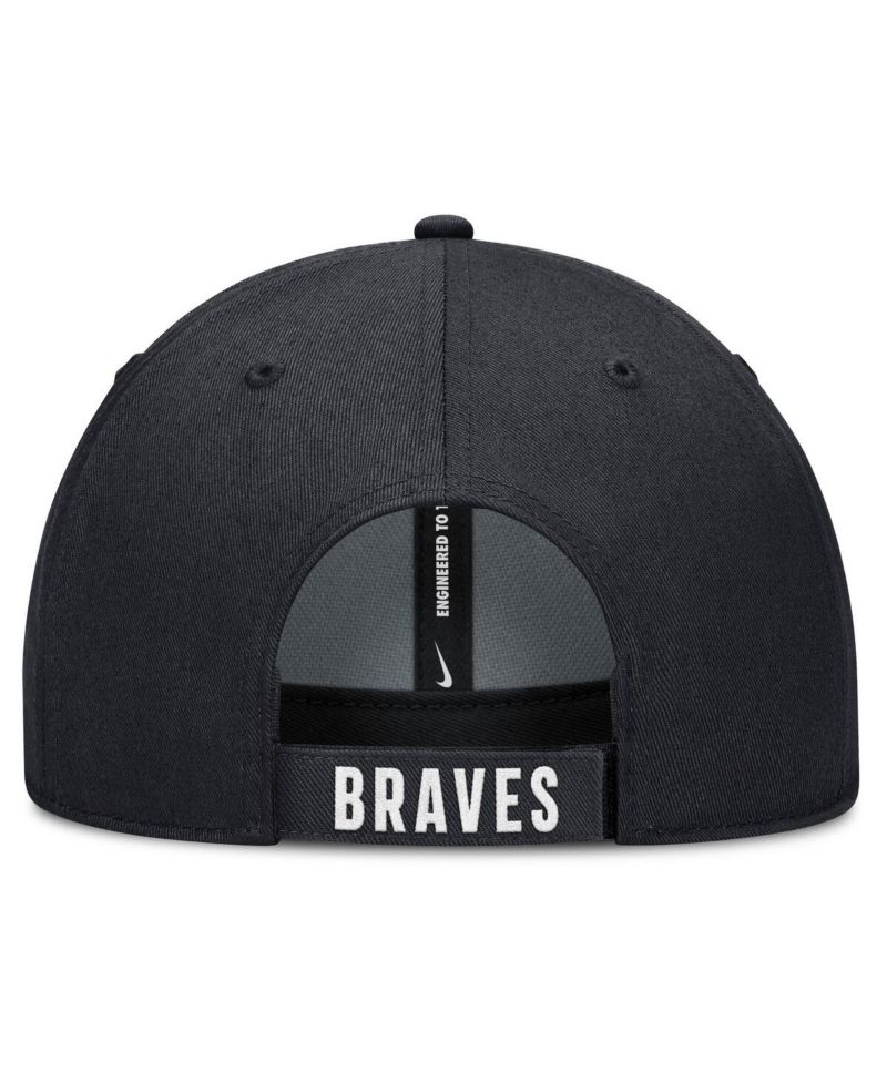 Men's White/Navy Atlanta Braves Club Performance Adjustable Hat