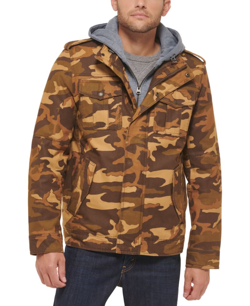 Men's Two Pocket Hooded Trucker Jacket