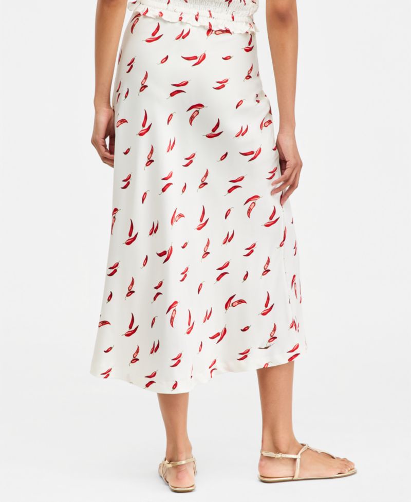Trendy Plus Size Printed Slip Skirt