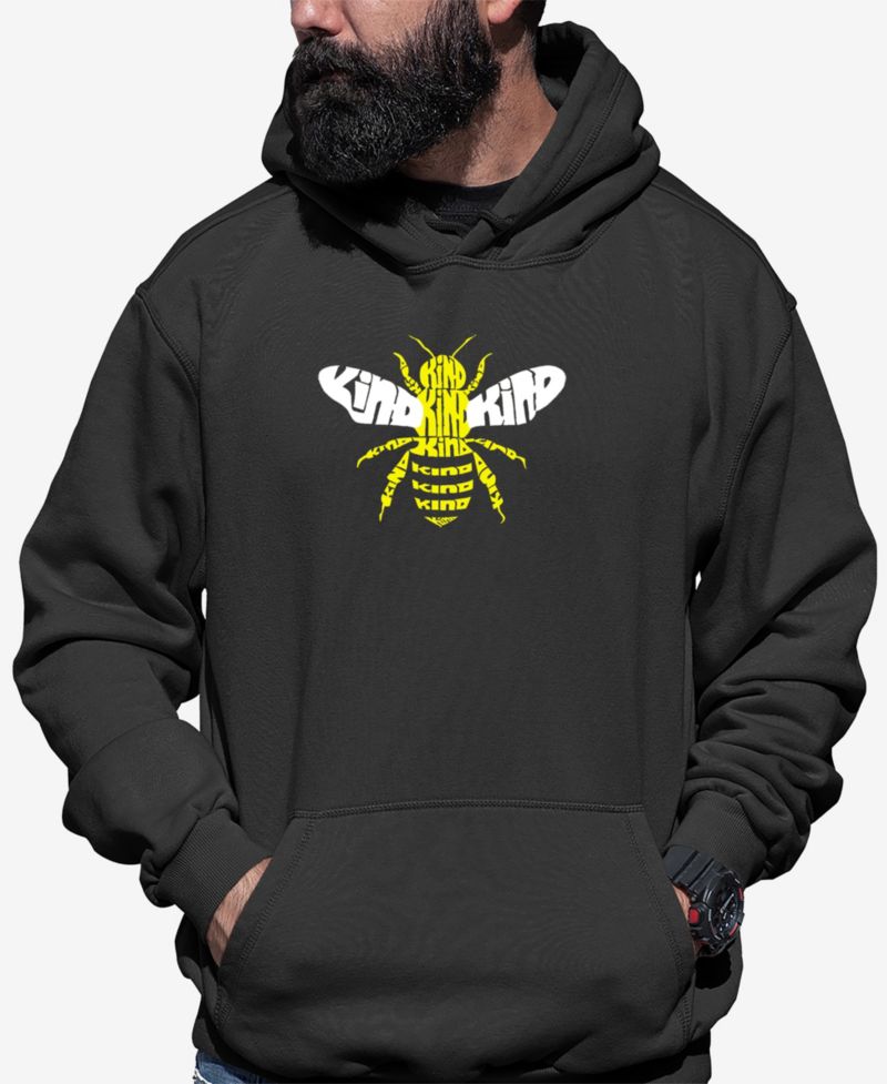 Men's Bee Kind Word Art Hooded Sweatshirt