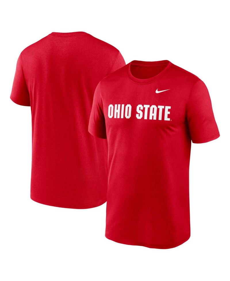 Men's Scarlet Ohio State Buckeyes Primetime Legend Wordmark T-Shirt