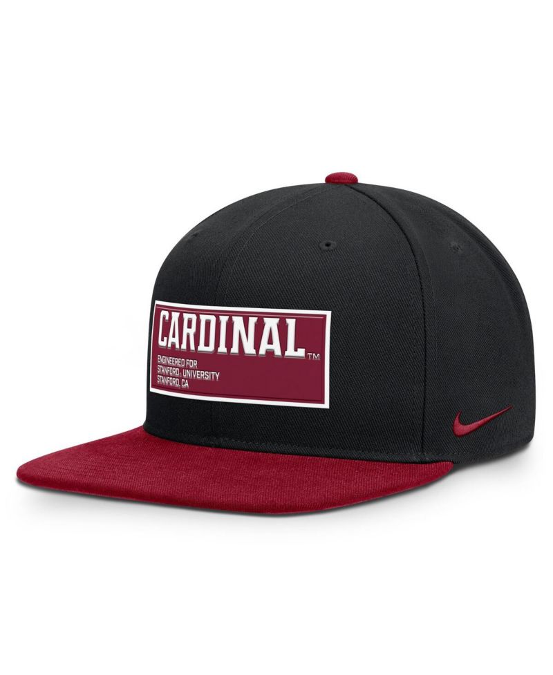 Men's Black/Cardinal Stanford Cardinal 2025 On-Field Patch Pro Dri-FIT Snapback Hat