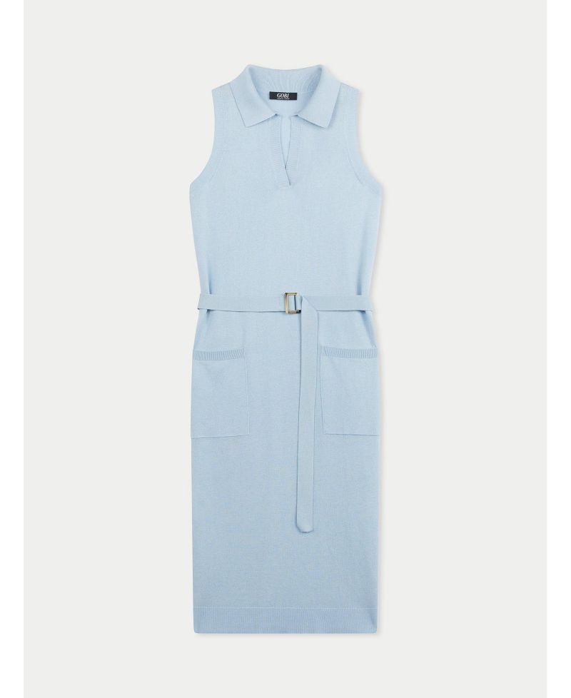 Women's Sleeveless Silk Cashmere Polo Dress