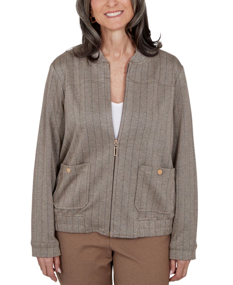 Women's Stripe Bomber Jacket
