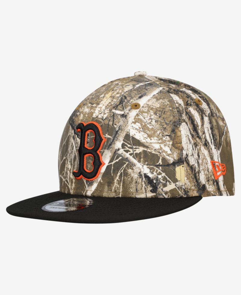 Men's Camo Boston Red Sox Realtree Orange Pop 9FIFTY Snapback Hat