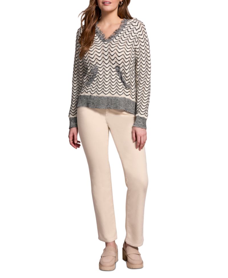 Women's Fringe Long Sleeve Hooded Sweater