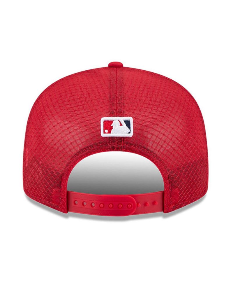 Men's Red Los Angeles Angels 2026 Batting Practice 9FIFTY Snapback Hat