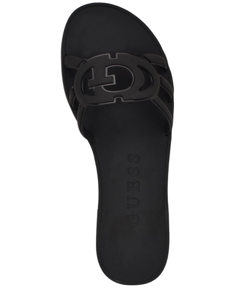 Women's Elyho Jelly Cutout Logo Flat Sandals