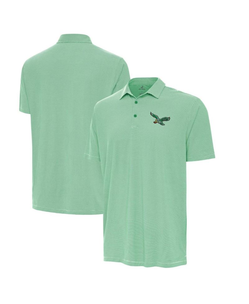 Men's Kelly Green/White Philadelphia Eagles Twine Performance Polo Shirt