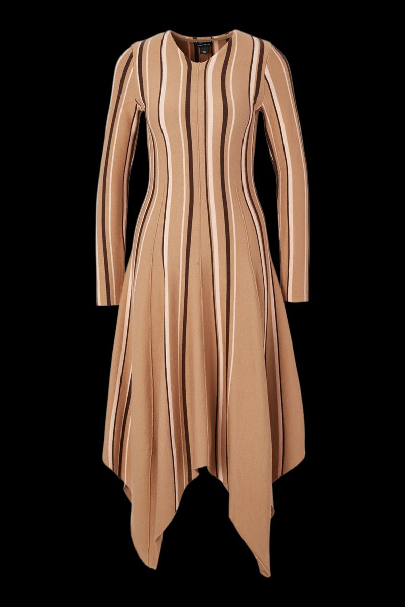 Women's Asymmetric Hem Knit Midi Dress