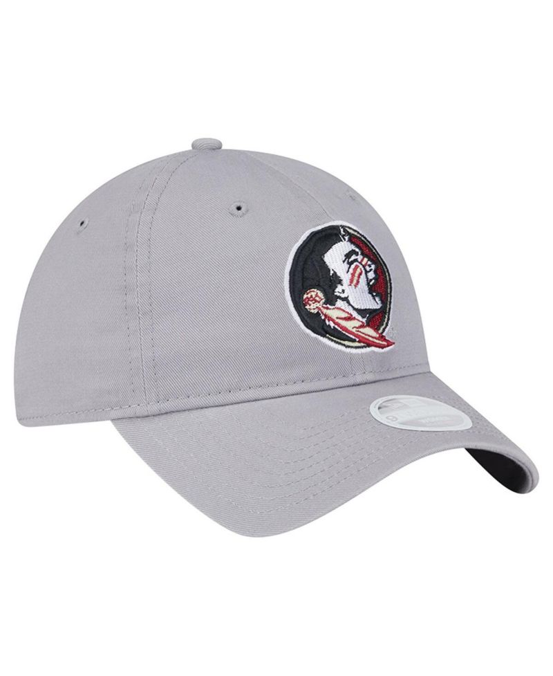 Women's Gray Florida State Seminoles Logo 9TWENTY Adjustable Hat