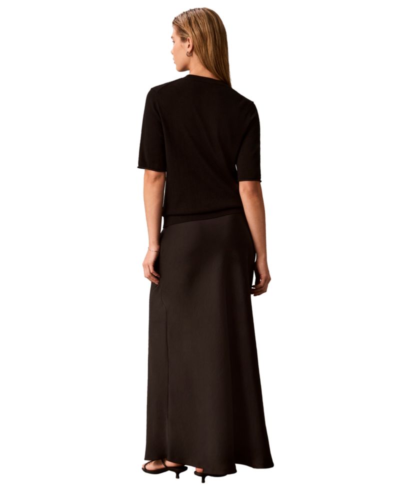 Petite Double Faced Satin Bias-Cut Maxi Skirt