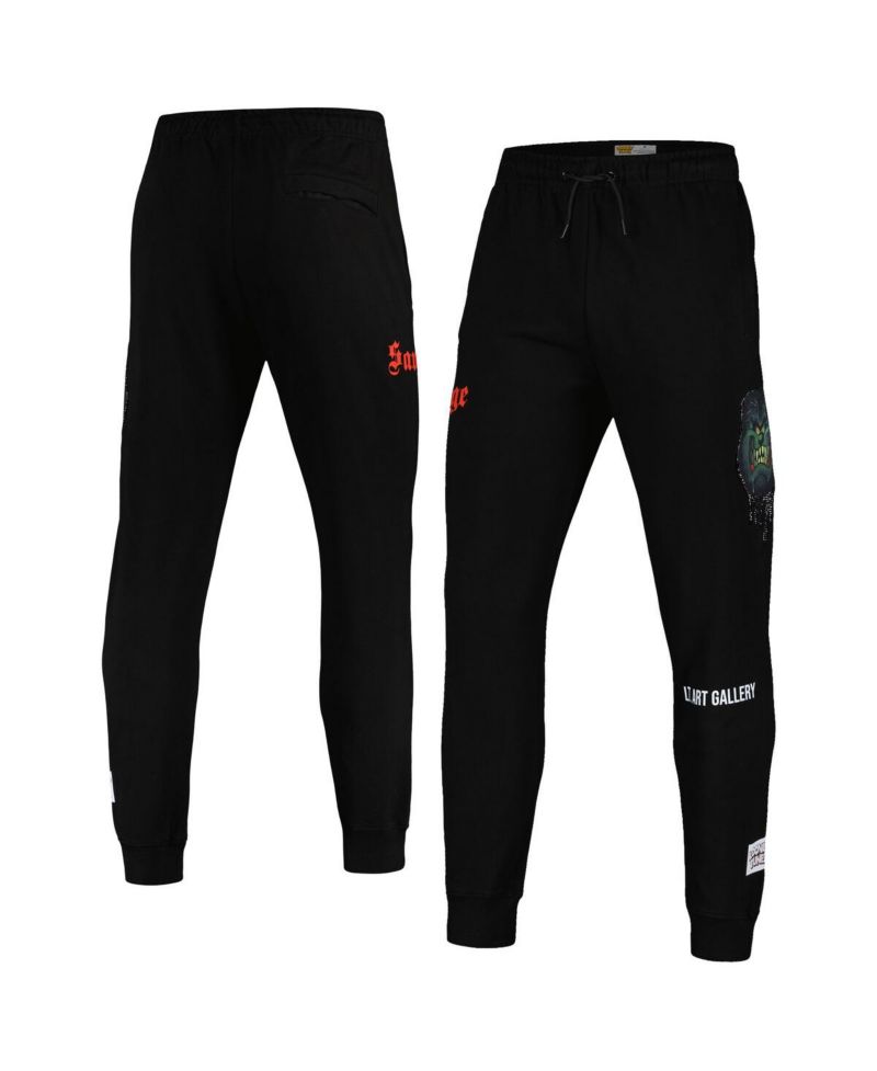 Men's Black Looney Tunes Taz Savage Jogger Pants