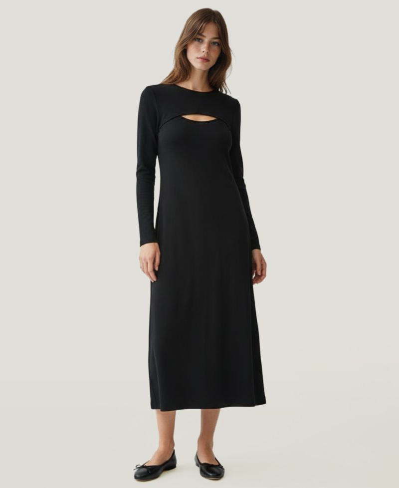 Soft by Women's Cashmino Cutout Sweater Midi Dress