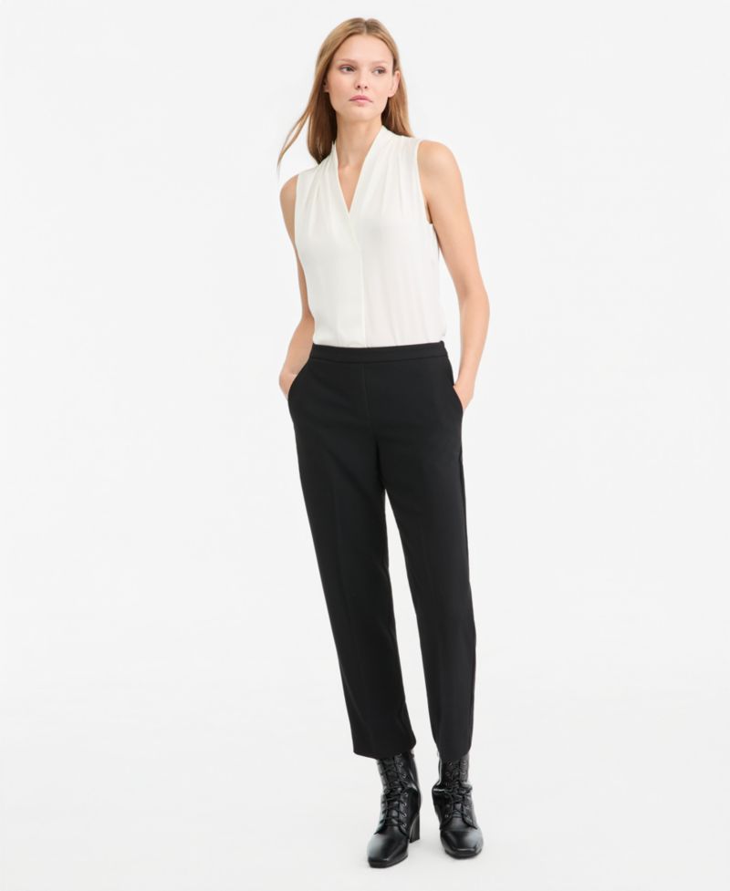 Women's Aubree High-Waisted Crepe Ankle Pants