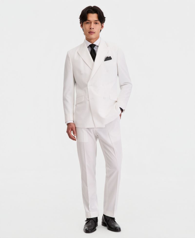 Men's Double-Breasted Slim-Fit 2-Piece Suit