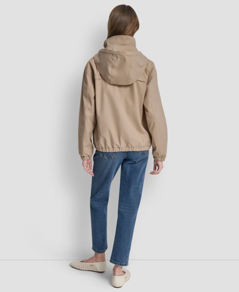 Women's Stand Collar Bomber Raincoat