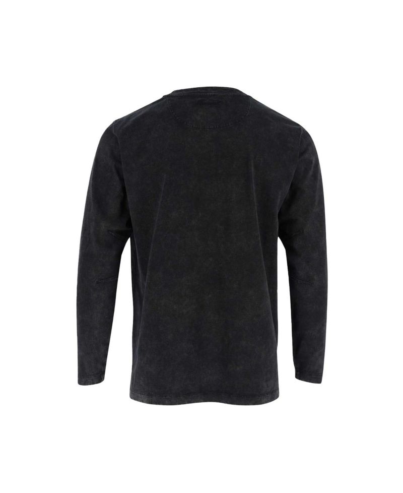 Men's Heavyweight Vintage Wash Long Sleeve Henley