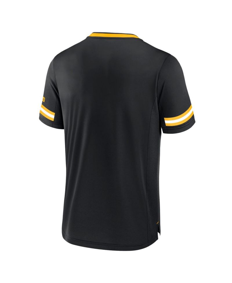 Men's Black Pittsburgh Steelers Stripe Stacking T-shirt