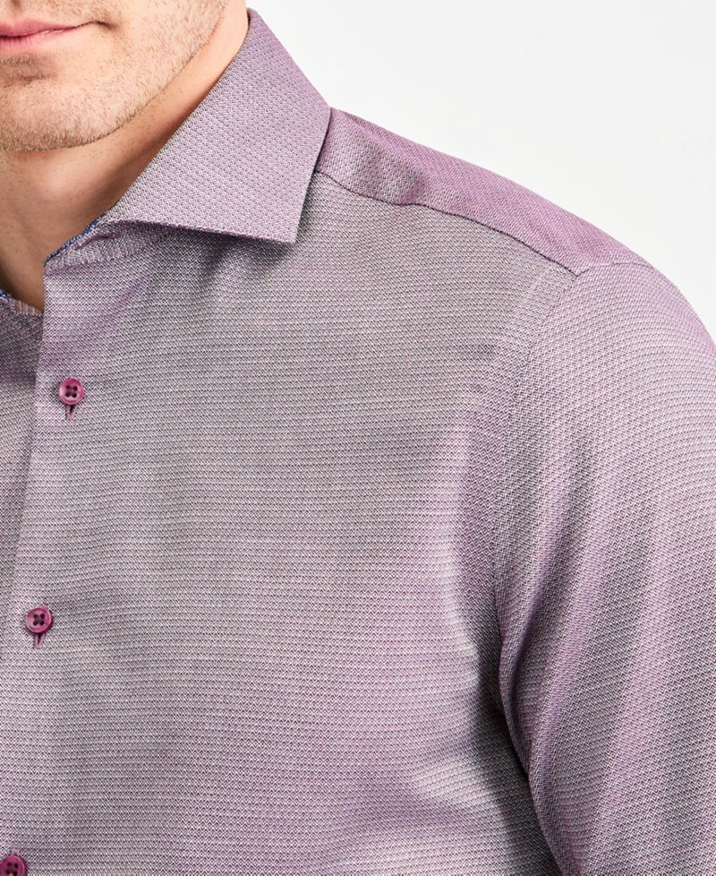 Ted Baker Men's Premium Non Iron Print Dress Shirt