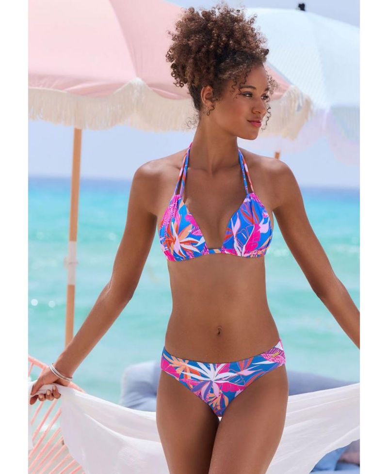 Women's Tropical Print Everyday Comfort Triangle Bikini Top