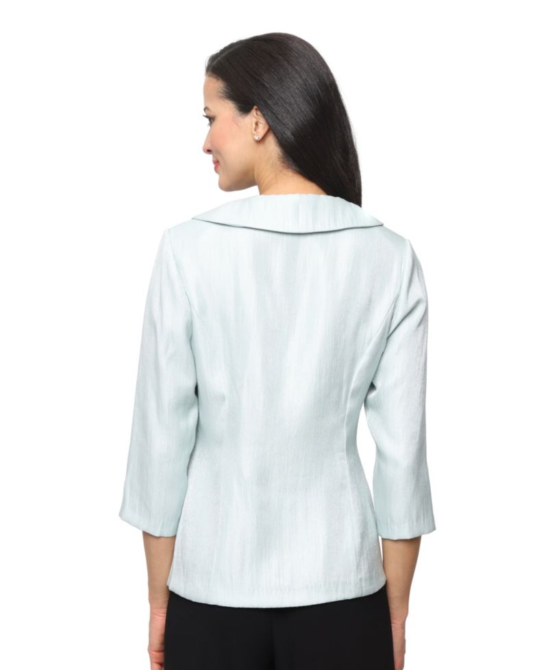 Women's Shimmer Ruffle Neck Blouse