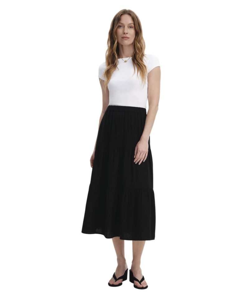 Women's Harriet Tiered A-Line Midi Skirt
