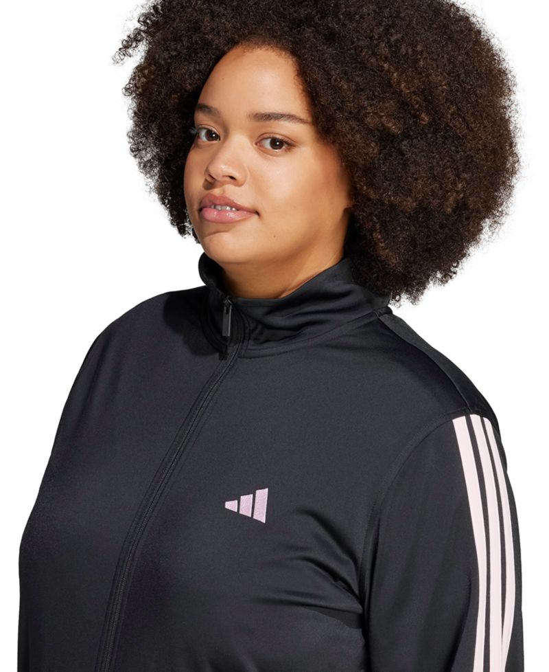 Plus Size Essentials Tricot Three Stripes Track Jacket