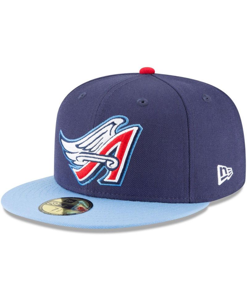 Men's Navy California Angels Cooperstown Collection Wool 59FIFTY Fitted Hat