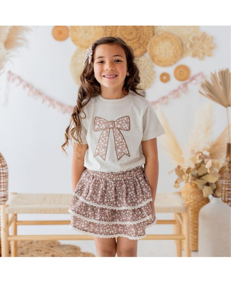 Baby Girls Mocha Floral Skort