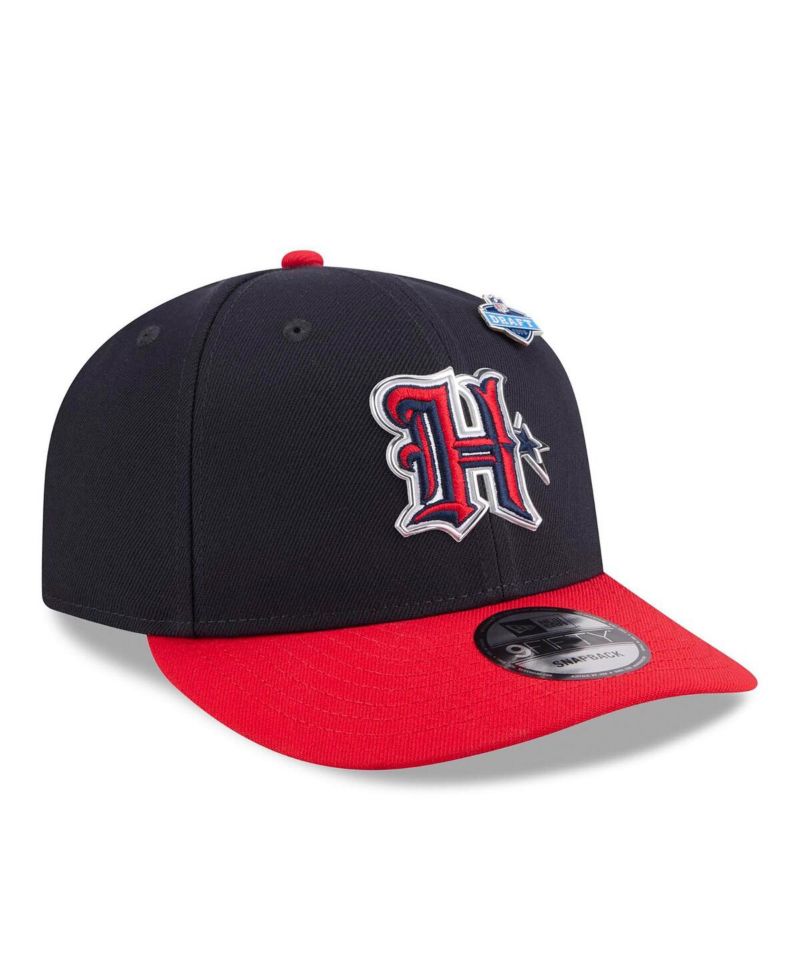 Men's Navy/Red Houston Texans 2026 NFL Draft On Stage Pre-Curved 9FIFTY Snapback Hat