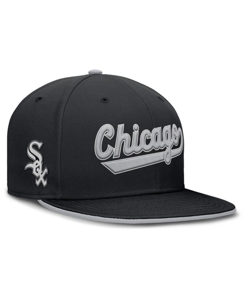 Men's Black Chicago White Sox True Performance Fitted Hat