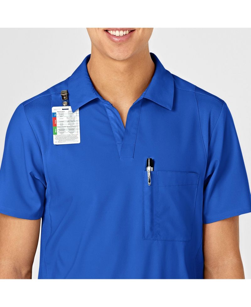 Men's W123 Collar Scrub Top