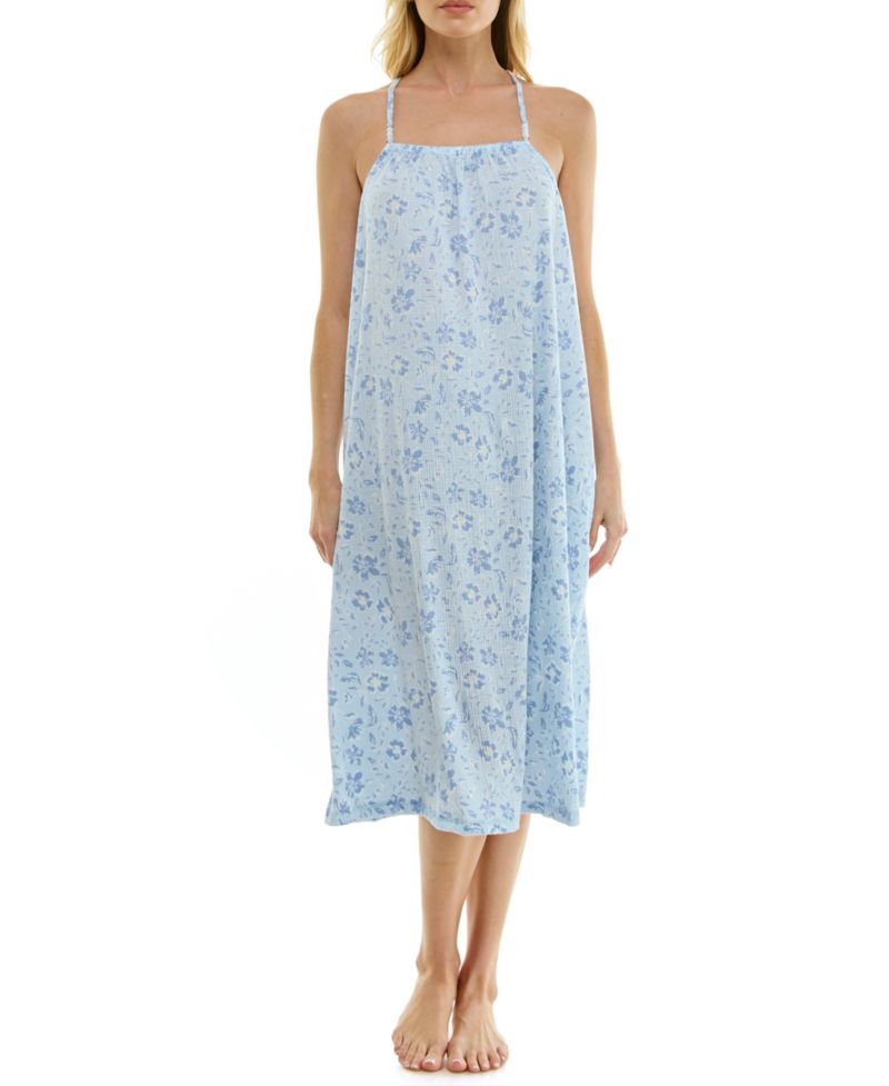 Women's Sleeveless Square Neck Midi Sleep Chemise